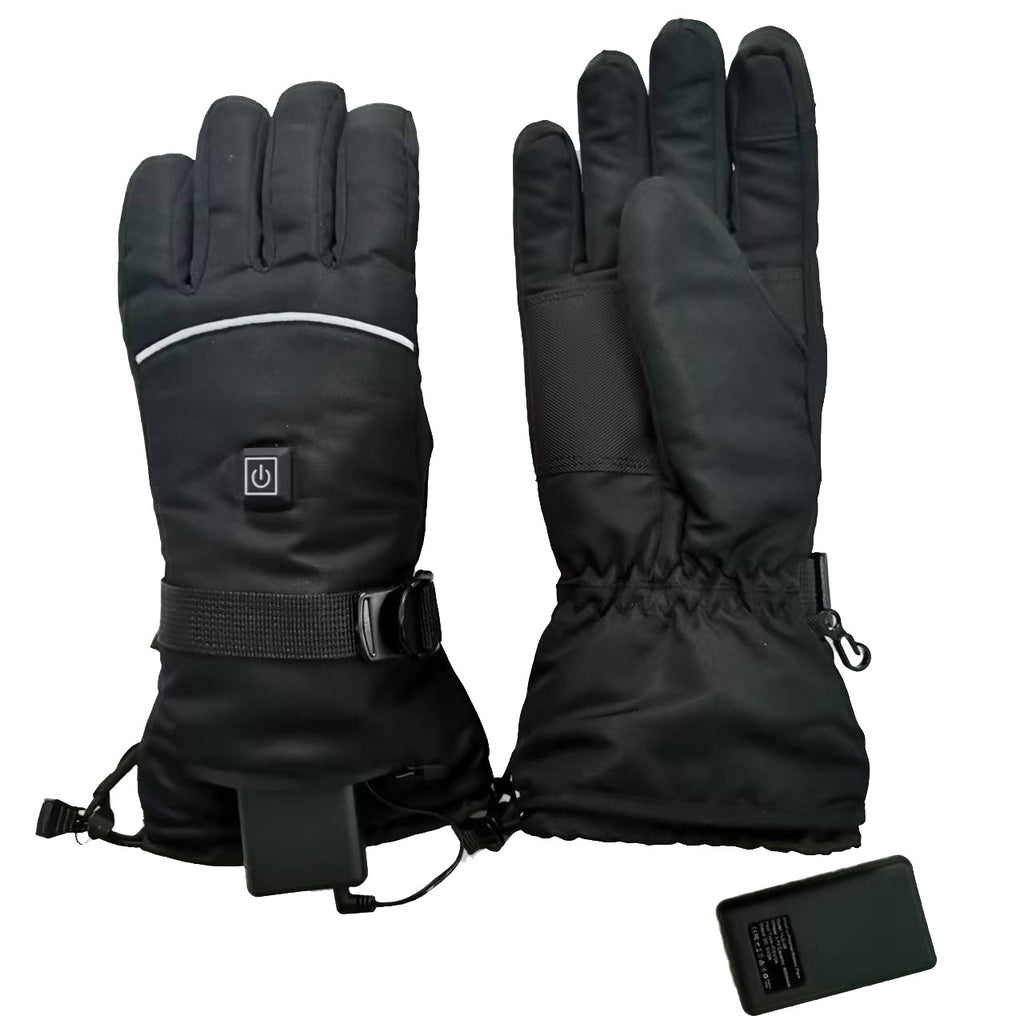 Touch Screen Heating Gloves with Velvet Thermal Insulation and Three-gear Temperature Control GlovesPower Bank pair L