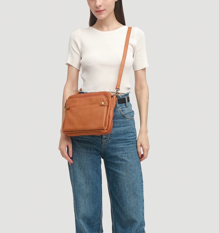 Crossbody Leather Shoulder Bags-MODAUTLET