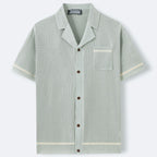 Breathable Mesh Polo Shirt With Cuban Collar For Summer