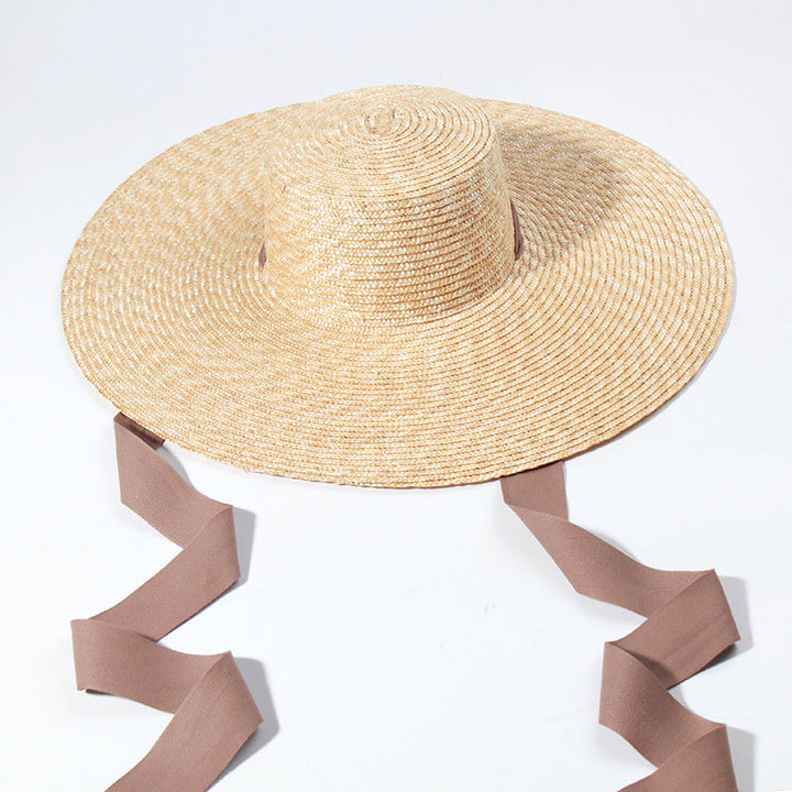 Sombrero de paja con ala ancha y estilo para mujer - Accesorio perfecto para vacaciones de verano