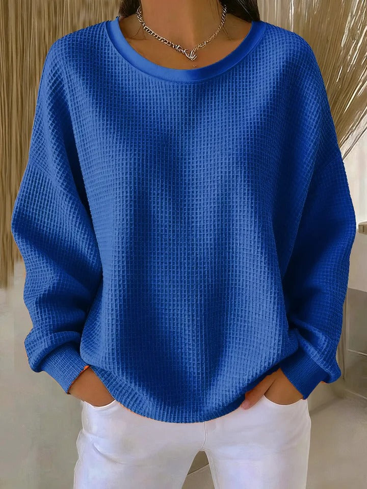Womens Relaxed Comfort Sweater Blue