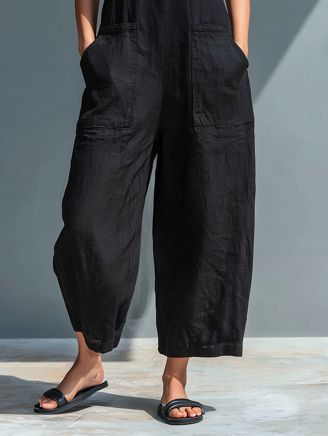 Katherine | Løs ærmeløs jumpsuit til kvinder med ståkrave