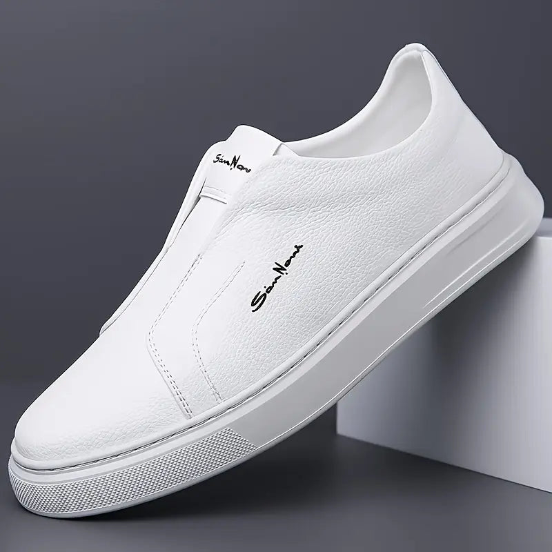 Men's Slip-On Canvas Sneakers - Harbour Style White