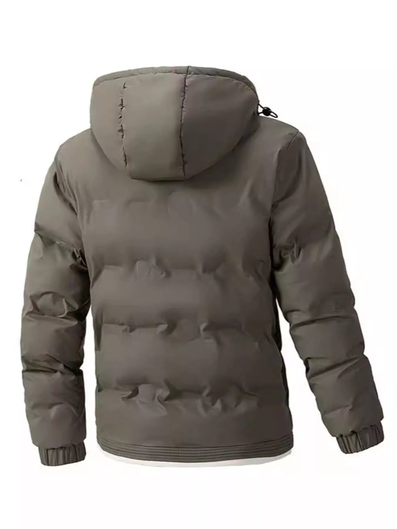 Plus Size Men's Hooded Puffer Jacket
