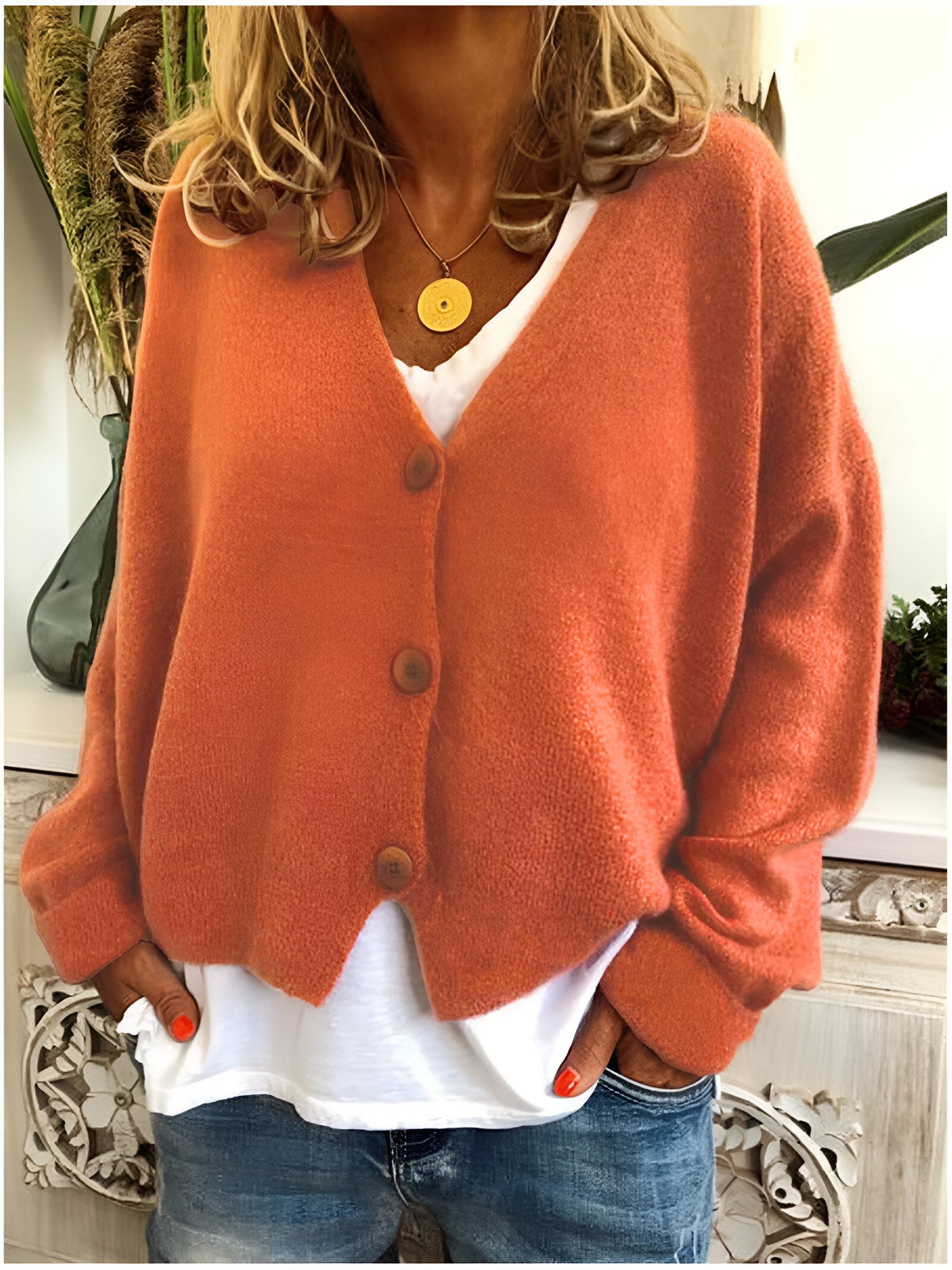 Premium Cardigan - Geneva Collection Orange