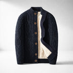 Men's Merino Wool Cardigan - Rivanto Style Navy