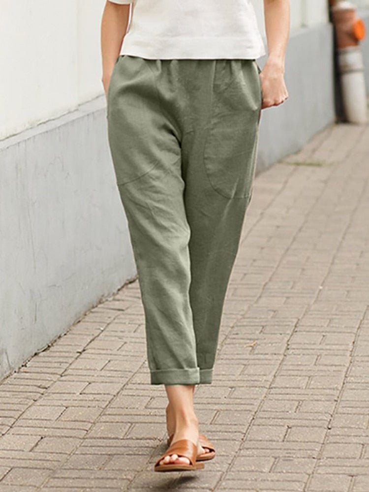 Pantaloni casual comodi da donna con tasche