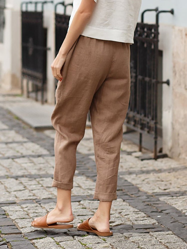 Pantaloni casual comodi da donna con tasche