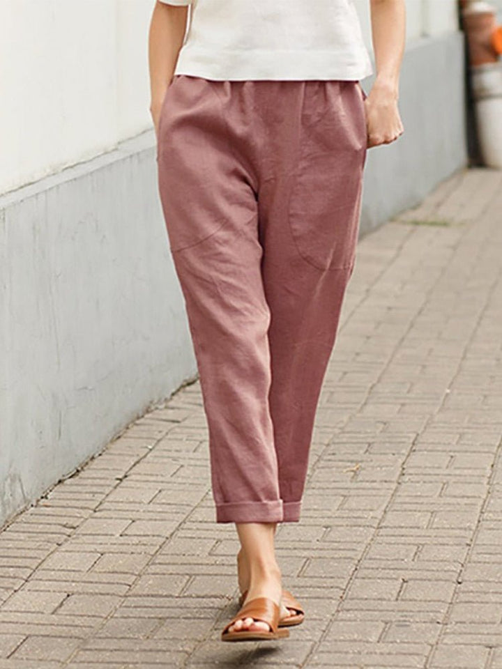 Pantaloni casual comodi da donna con tasche