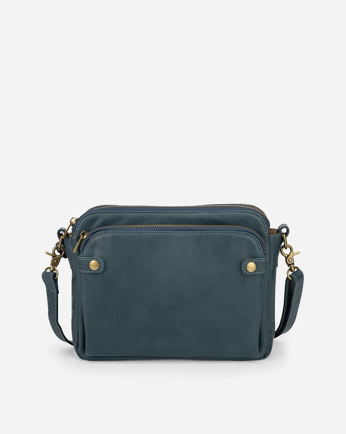 Crossbody Leather Shoulder Bags Blue