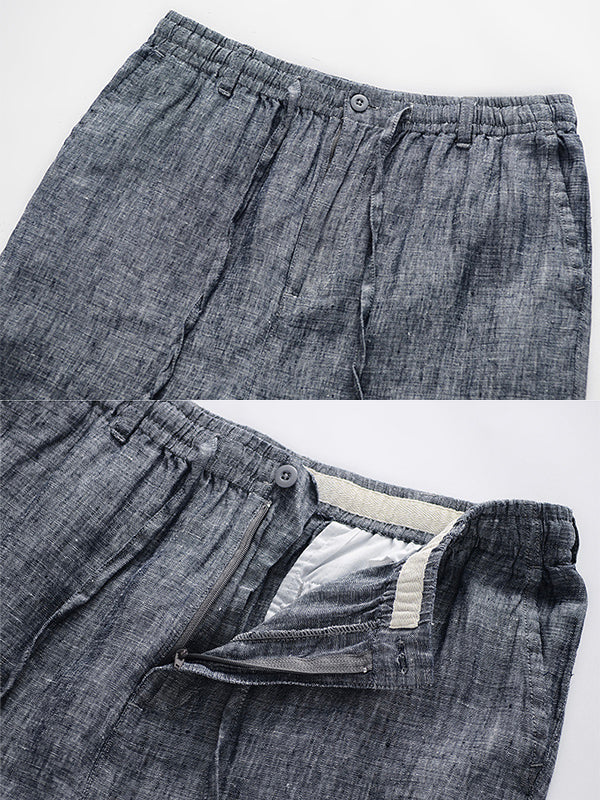Men's Lightweight Linen Drawstring Pants
