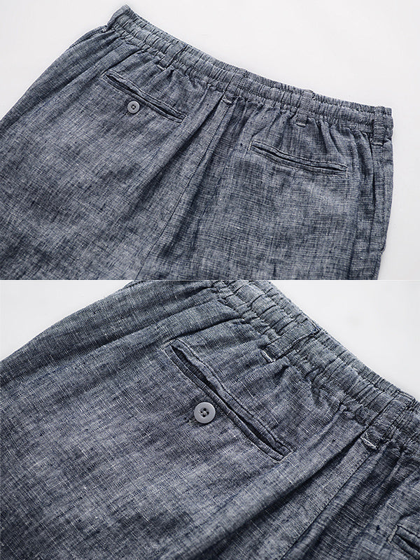 Men's Lightweight Linen Drawstring Pants