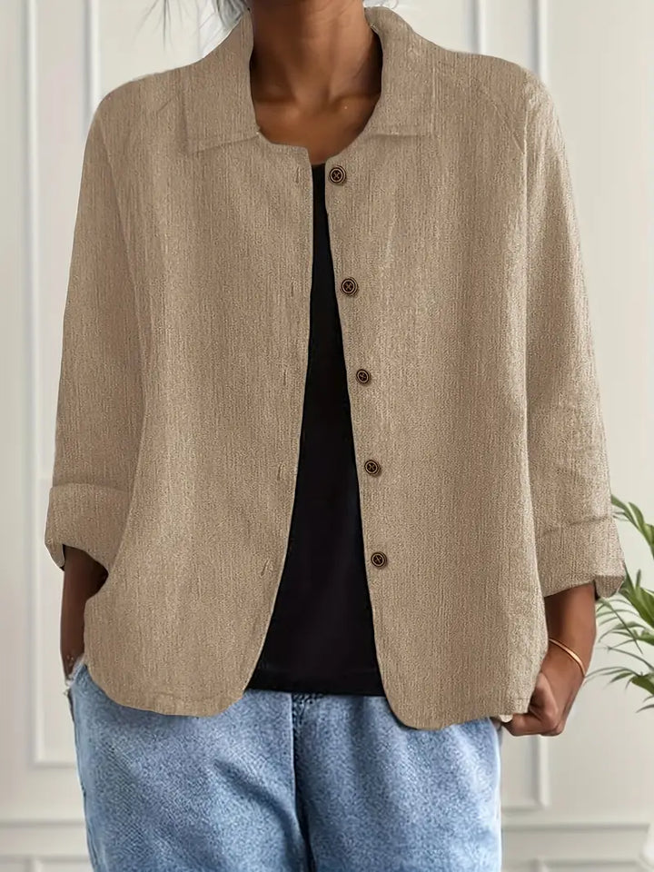 Womens Button Down Top - Maribeth Style-MODAUTLET