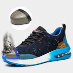 Men's Lightweight Steel Toe Safety Sneakers - SafeSneakers Blue Air