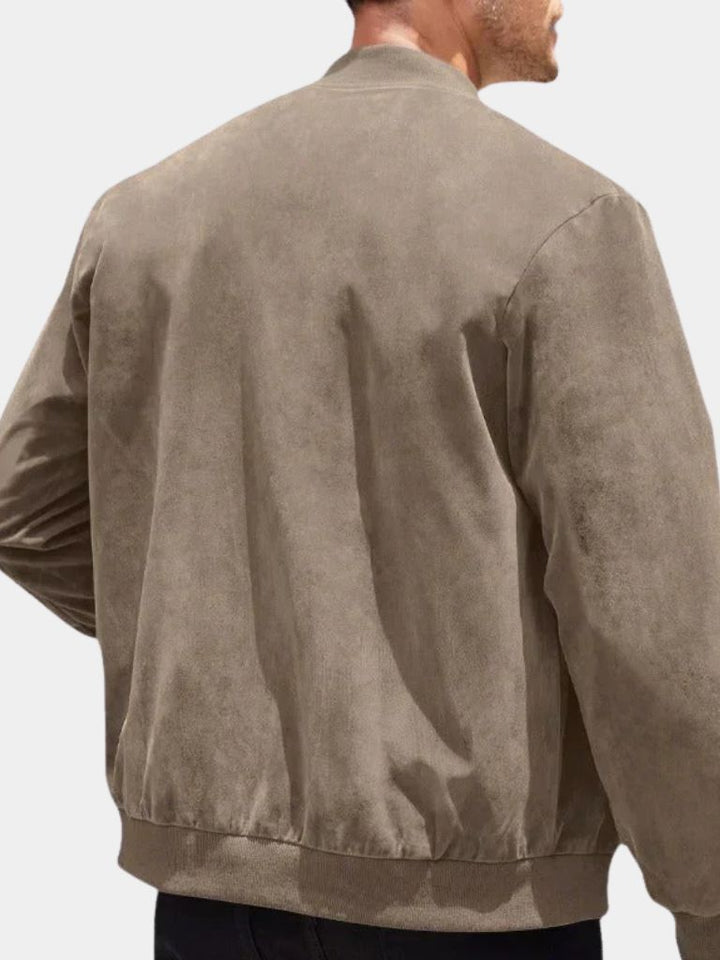 Blouson aviateur long, sculpté et drapé pour homme
