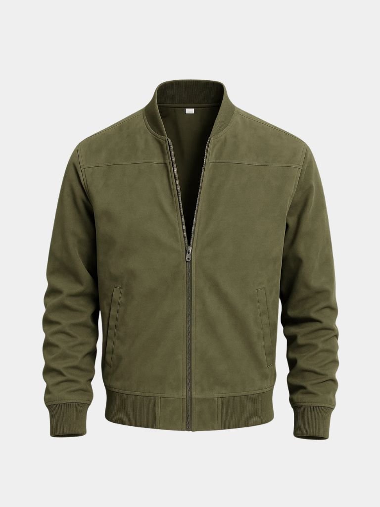 Blouson aviateur long, sculpté et drapé pour homme