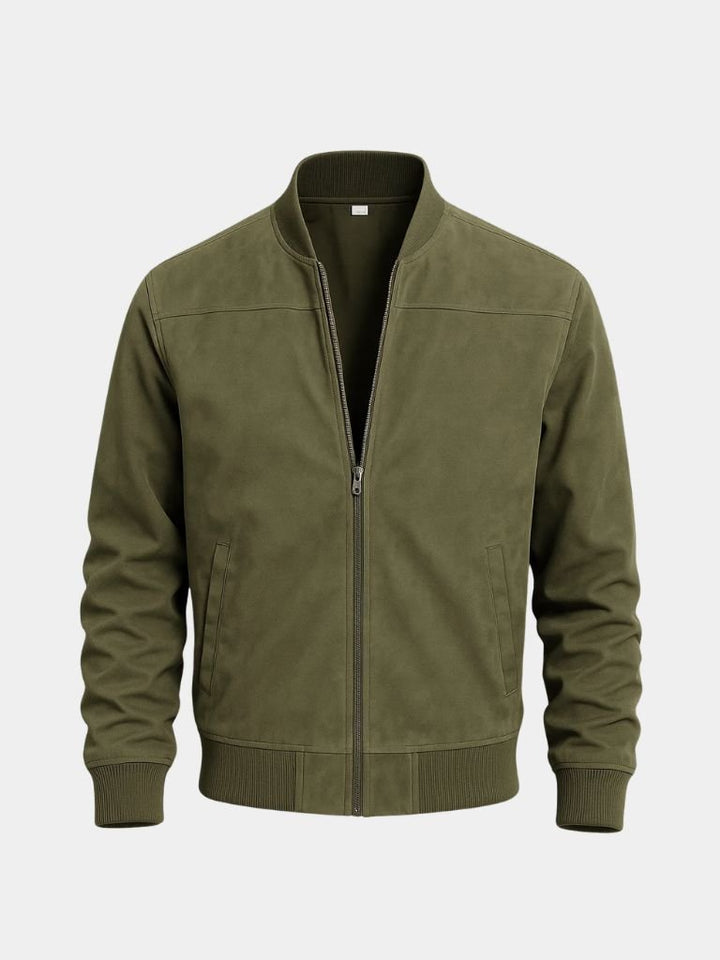 Blouson aviateur long, sculpté et drapé pour homme
