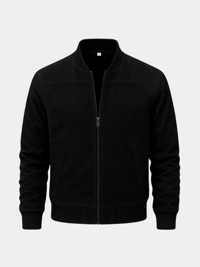 Blouson aviateur long, sculpté et drapé pour homme