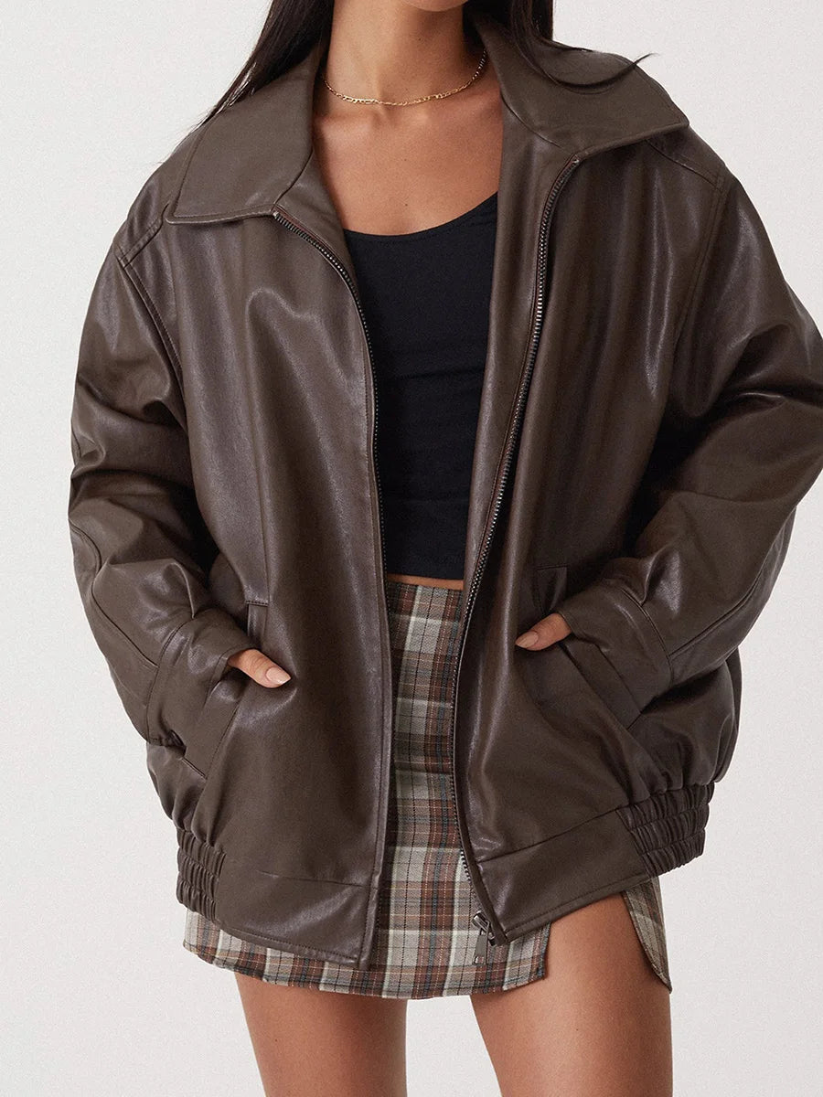Stylish Oversized Bomber Jacket