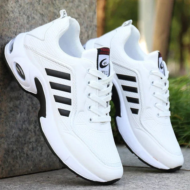 Men's Non-Slip Elevated Sneakers - UrbanStride Style White