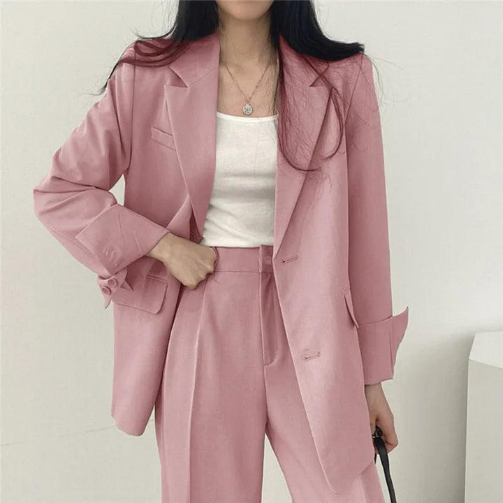 Hailey | Conjunto de Fato Feminino Ajustado com Blazer Comprido