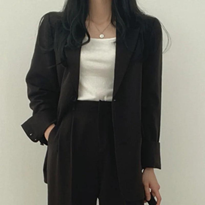 Hailey | Conjunto de Fato Feminino Ajustado com Blazer Comprido
