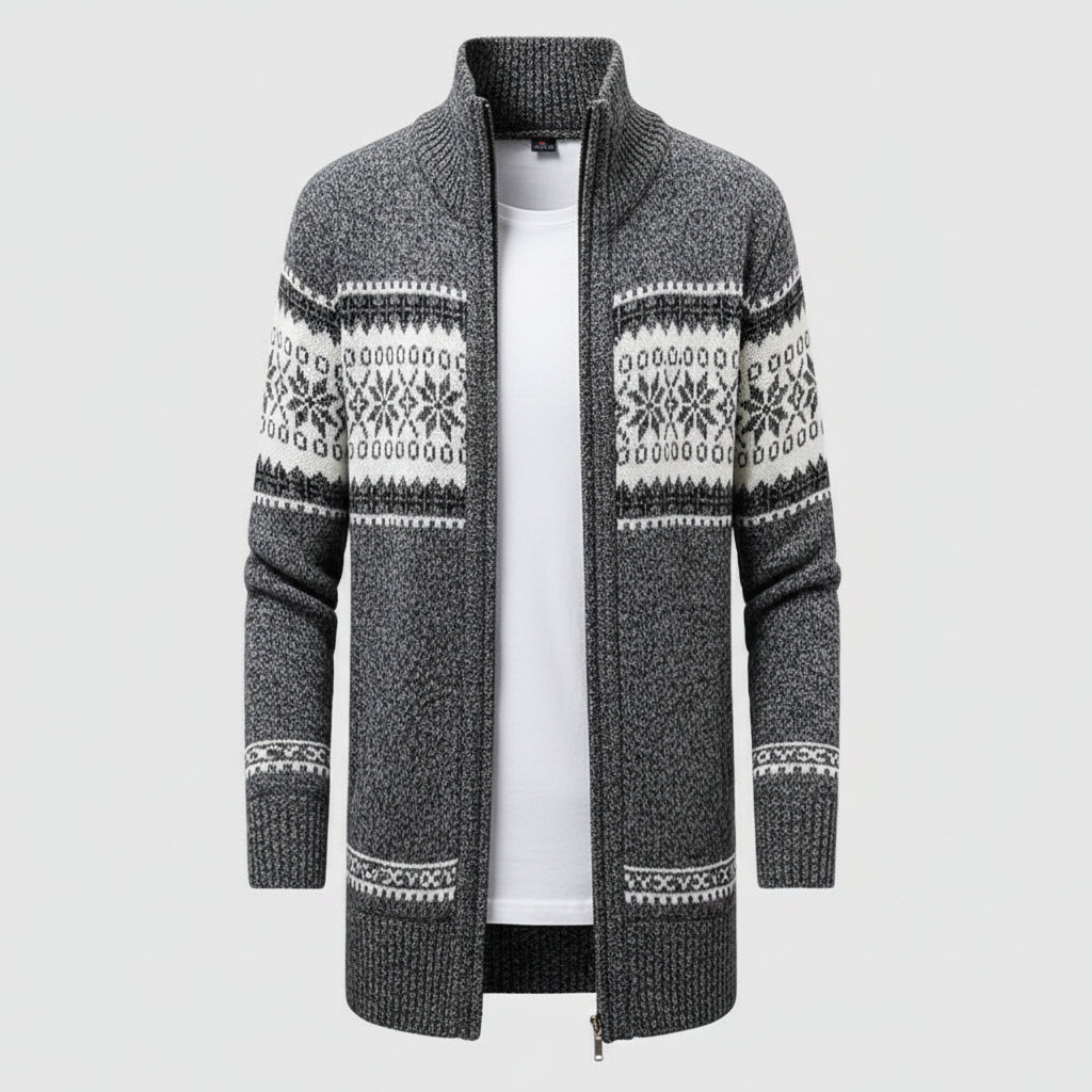 Męski oversize’owy elegancki kardigan