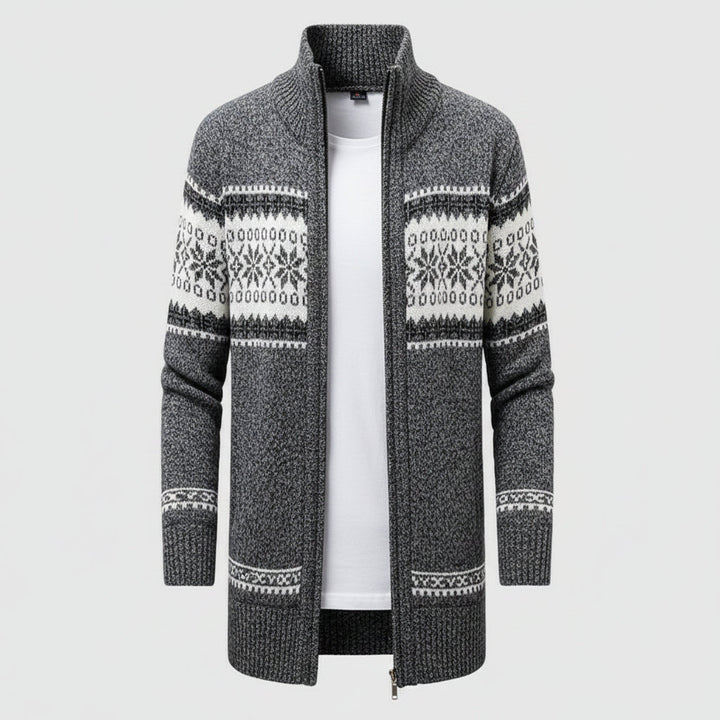 Męski oversize’owy elegancki kardigan