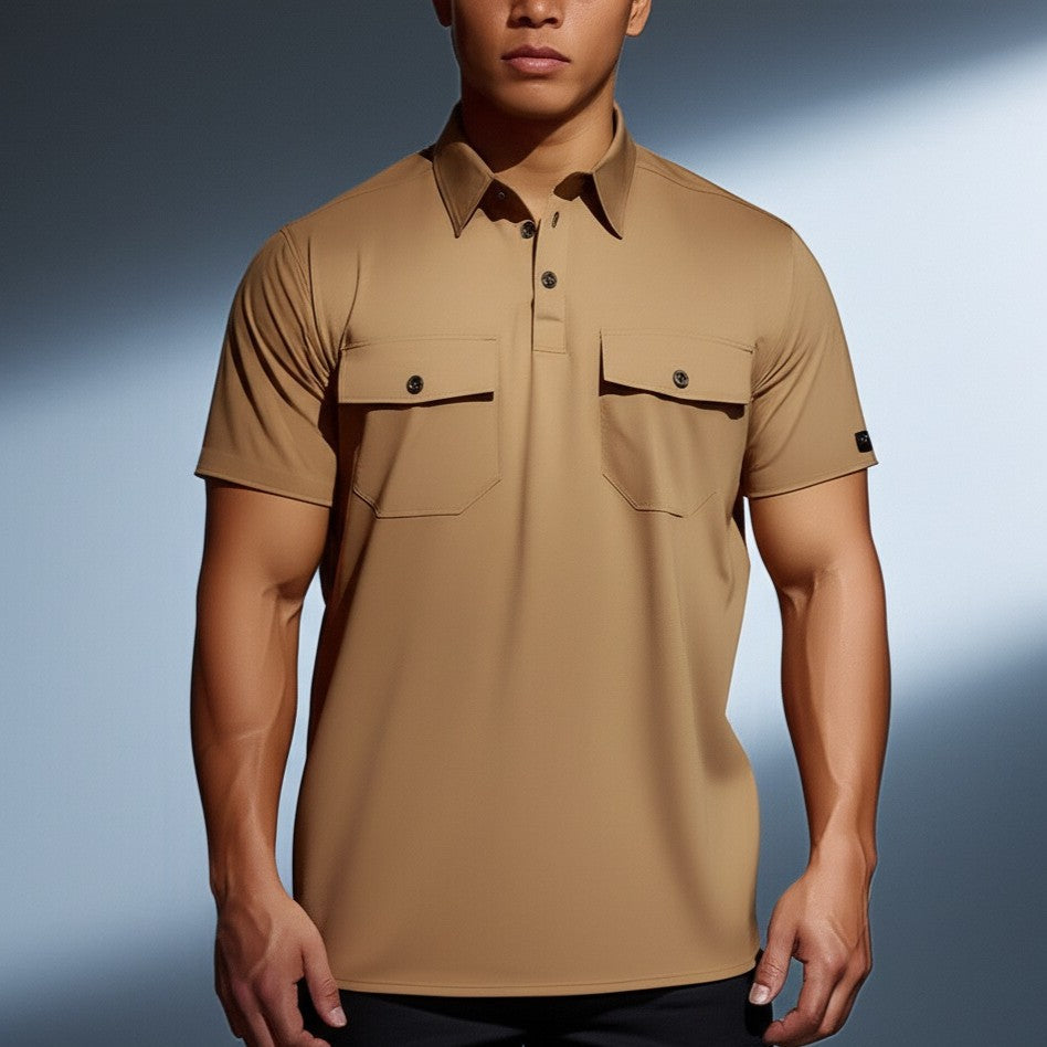 Utility Shirt for Versatile Style Brown