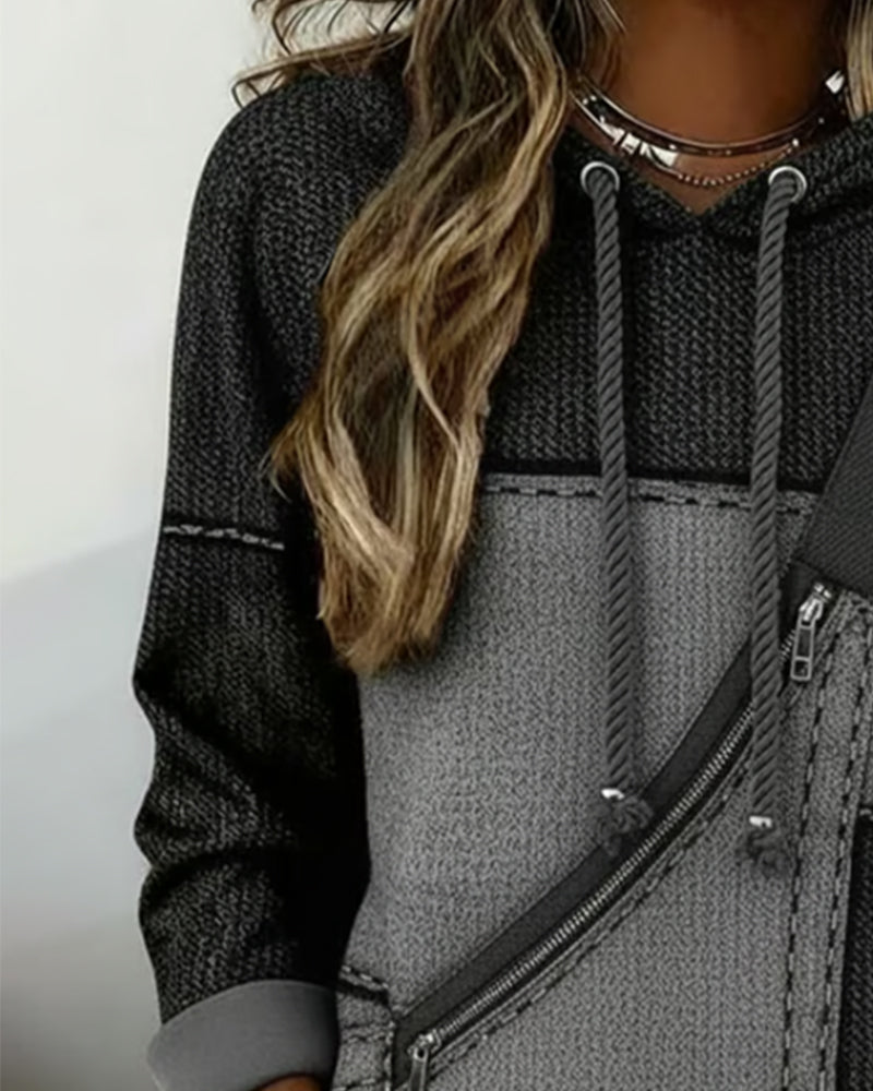 Elara | Women's Stylish Color Block Hoodie