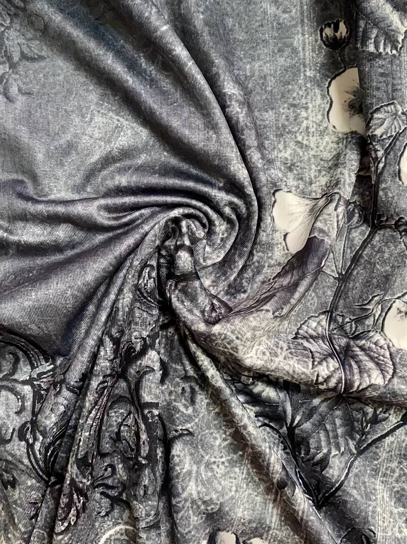Blair | Vestido midi asimétrico de arte abstracto para mujer