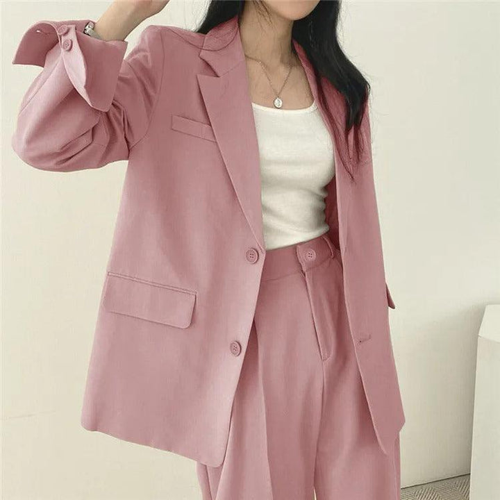 Hailey | Conjunto de Fato Feminino Ajustado com Blazer Comprido
