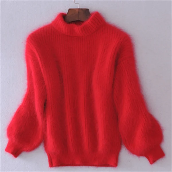 Womens' Soft Elegant Sweater Red One size