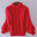 Womens' Soft Elegant Sweater Red One size