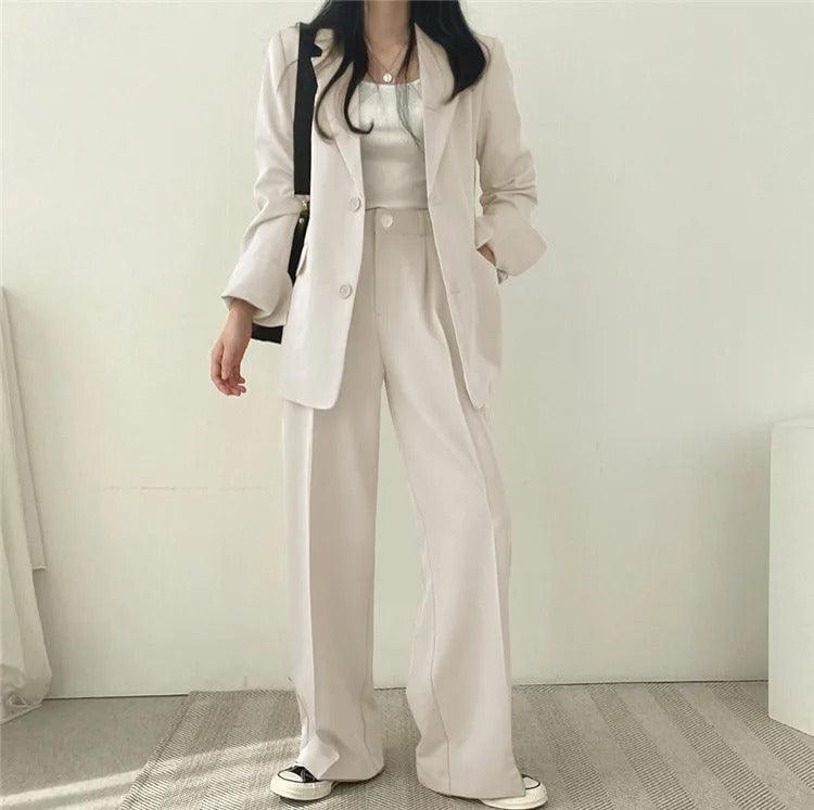 Hailey | Conjunto de Fato Feminino Ajustado com Blazer Comprido