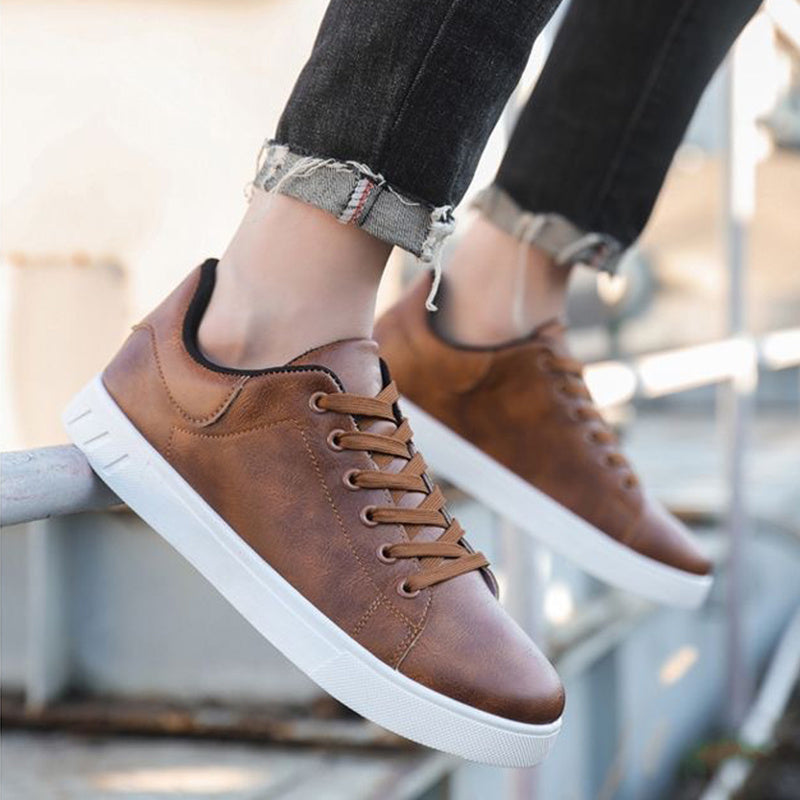 Men's Casual Lace-Up Flat Shoes-MODAUTLET