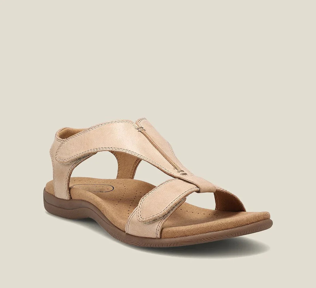 Women's Elegant Orthopedic Sandals - Comfortable and Stylish Beige