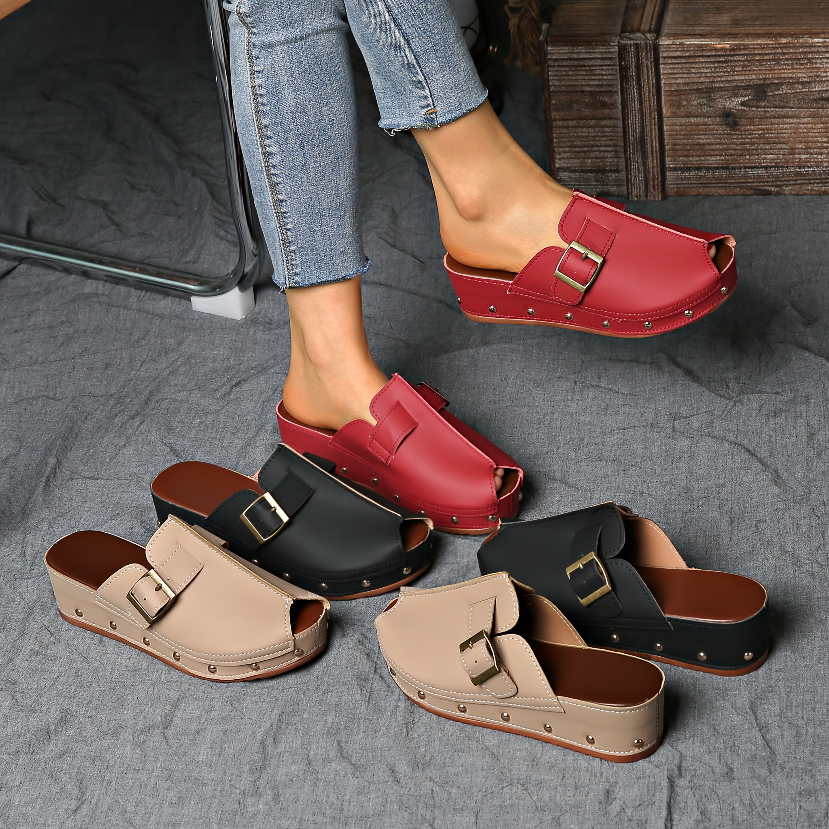 Women's Slip-Resistant Platform Sandals