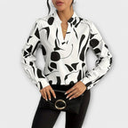 Women's Elegant V-Neck Blouse White