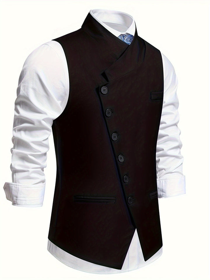 Chaleco asimétrico sofisticado para hombre