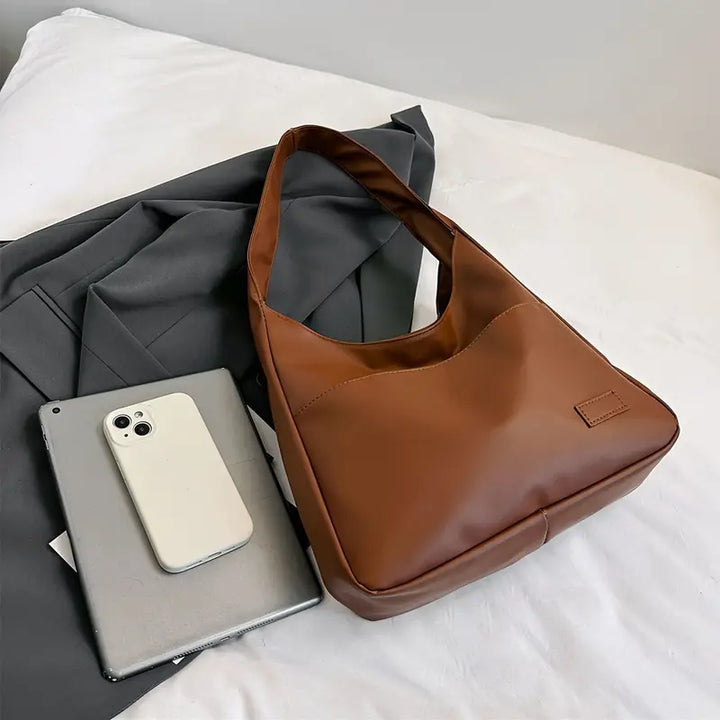 Vegan Leather Hobo Bag With Spacious Interior For Everyday-MODAUTLET