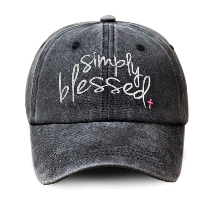 Wide Brim Sunshade Embroidered Letter Baseball Cap for Sun Protection