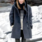 Women's Cozy Hooded Winter Jacket For Cold Weather Comfort Dark grey