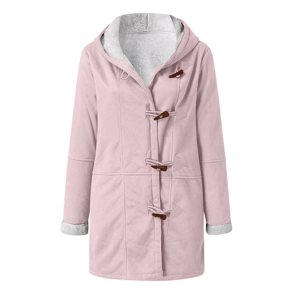 Women's Cozy Hooded Winter Jacket For Cold Weather Comfort Pink