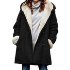 Women's Cozy Hooded Winter Jacket For Cold Weather Comfort Black