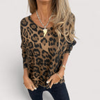 Women's Classic Leopard Print Top Brown