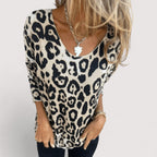 Women's Classic Leopard Print Top White