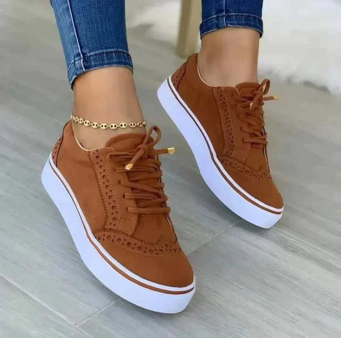 Women's Trendy Orthopedic Sneakers Brown