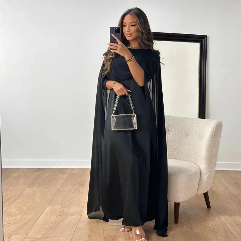 Brooklyn | Vestido Maxi Capa para Convidadas de Casamento Feminino