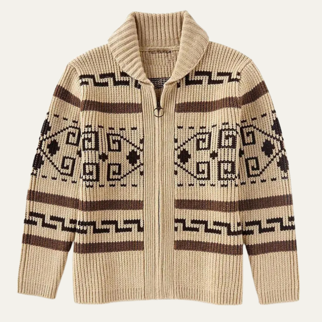 Męski oversize’owy elegancki kardigan